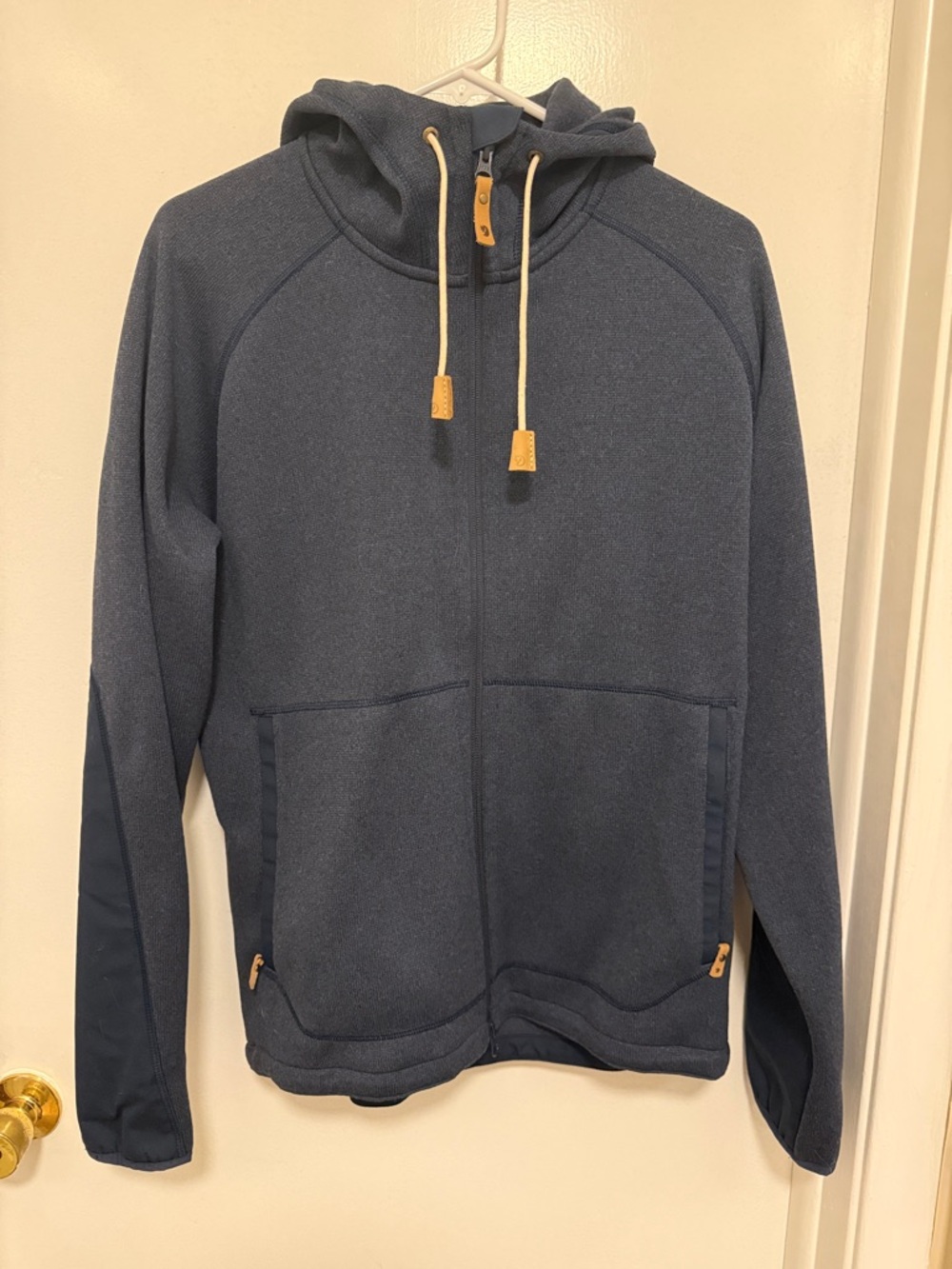 Mens Fjallraven ÖVIK FLEECE HOODIE Navy Size M